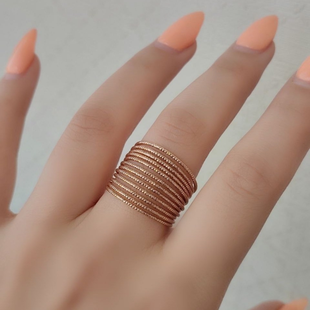 انگشتر ژوپینگ زنانه چند ردیفه