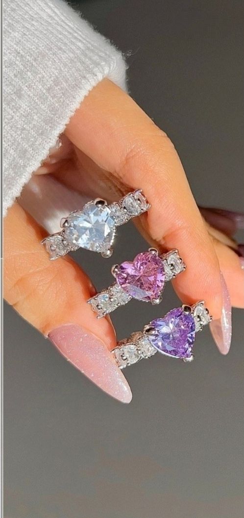 انگشتر قلب فول نگینی پینترستی