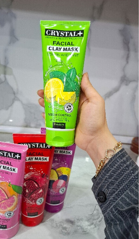 ماسک صورت کریستال حاوی خاک رس حجم۲۵۰ میلی