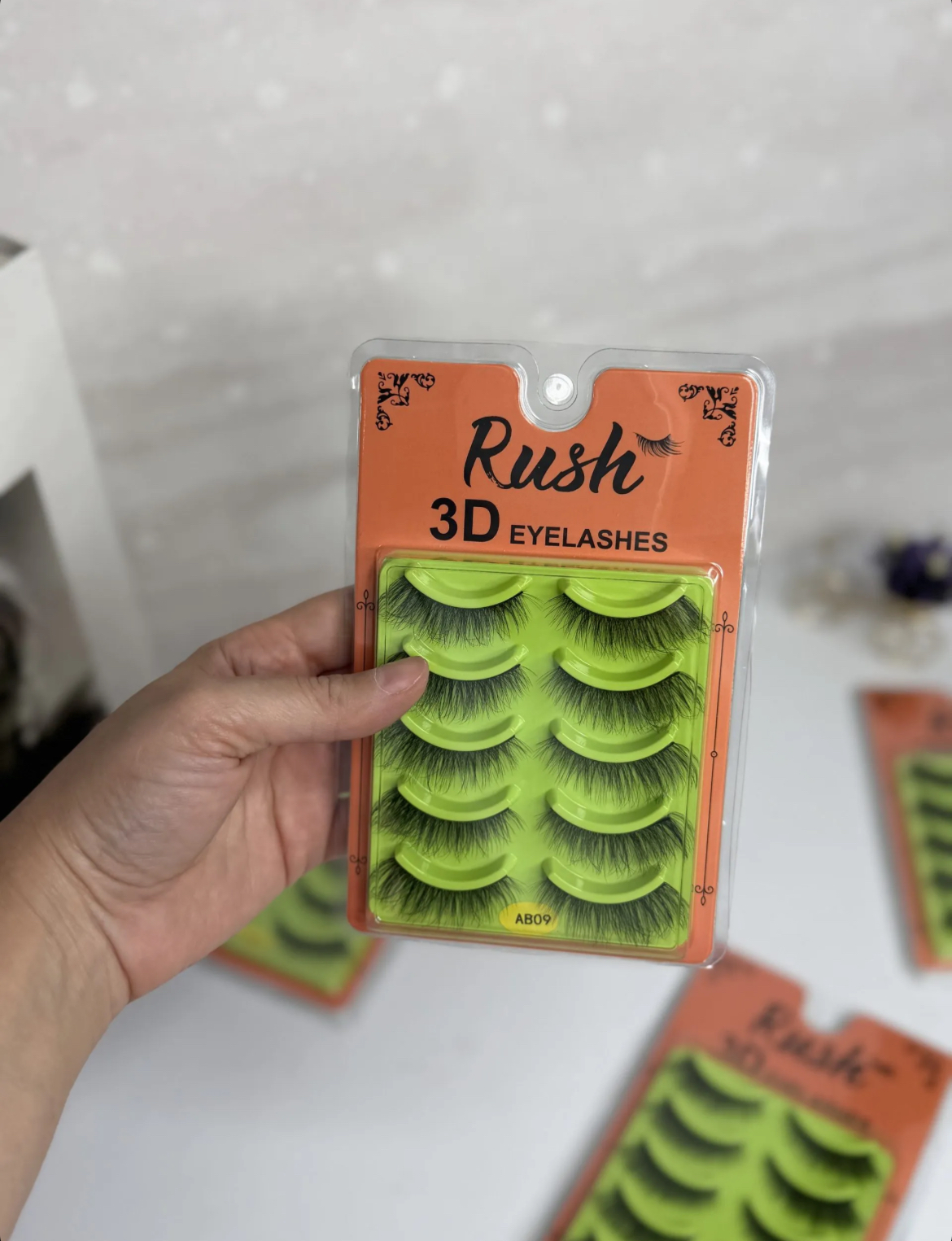 مژه 5 جفتی (مژه مصنوعی )برند راش Rush کد Ab07